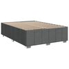 vidaXL Box Spring Bed with Mattress Dark Grey Double Fabric