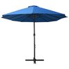 vidaXL Garden Parasol with Aluminium Pole 460x270 cm Blue