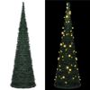 vidaXL Pop-up String Artificial Pre-lit Christmas Tree Green 210 cm