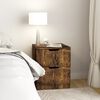 vidaXL Bedside Cabinet Smoked Oak 40x40x50 cm Engineered Wood