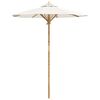 vidaXL Garden Parasol Cream White &Oslash; 180 x 230 cm Bamboo