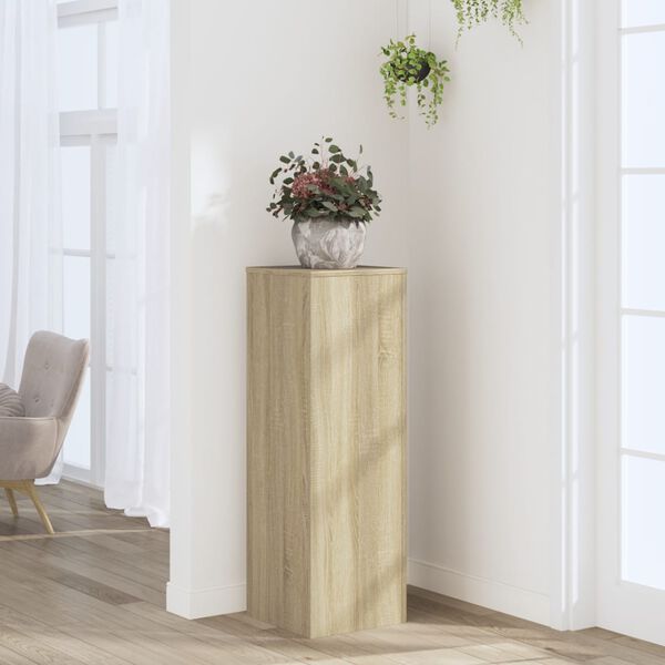vidaXL Plant Stand Sonoma Oak 33x33x100 cm Engineered Wood