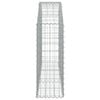 vidaXL Arched Gabion Basket 150x30x80/100 cm Galvanised Iron