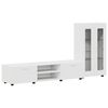 vidaXL TV Cabinet Set with Drawer with Shelf White Engineered Wood