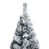 vidaXL Slim Artificial Pre-lit Christmas Tree with Ball Set Green 210 cm