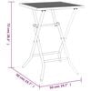 vidaXL Folding Garden Table Anthracite 50x50x72 cm Steel Mesh