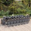 vidaXL 21 Piece Garden Dining Set with Cushions Grey Poly Rattan