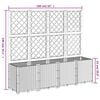 vidaXL Garden Planter with Trellis Black 160x40x140 cm PP