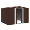 vidaXL Garden Storage Shed Brown 257x205x178 cm Steel