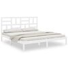 vidaXL Bed Frame without Mattress White Solid Wood 180x200 cm Super King