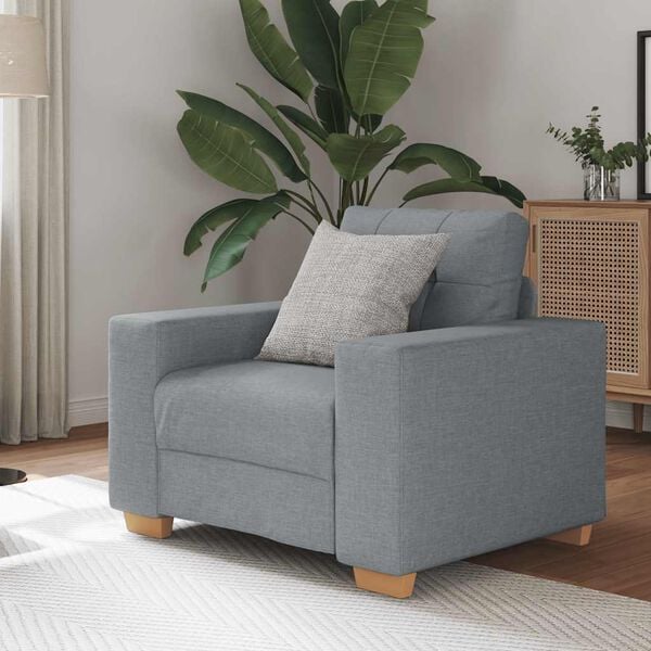 vidaXL Sofa Chair Light Grey 60 cm Fabric
