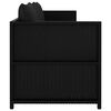 vidaXL 3 Piece Garden Lounge Set with Cushions Poly Rattan Black