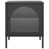 vidaXL Nightstand Black 50x35x60 cm Glass and Steel