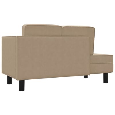 vidaXL Chaise Lounge with Cushions and Bolster Cappuccino Faux Leather