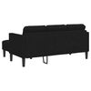 vidaXL Sofa Set with Cushion 2 pcs Black Polyester