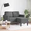 vidaXL 2-Seater Sofa with Chaise L-shaped Dark Grey 125 cm Fabric