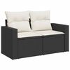vidaXL 9 Piece Garden Sofa Set with Cushions Black Poly Rattan