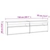 vidaXL TV Cabinets 2 pcs with LED Lights High Gloss White 75x35x40 cm