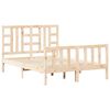 vidaXL Bed Frame without Mattress Double Solid Wood Pine