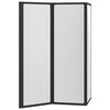 Shower Bath Screen Wall 117 x 120 cm 3 Panels Foldable