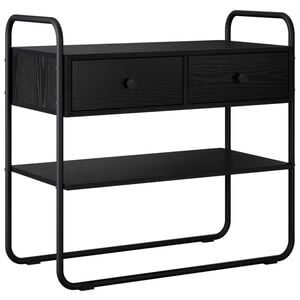 vidaXL Console Table Black Oak 80 x 40 x 75 cm Engineered Wood