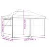 vidaXL Foldable Party Tent Pop-Up with 4 Sidewalls Brown