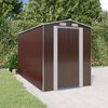 vidaXL Garden Shed Dark Brown 192x357x223 cm Galvanised Steel