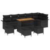 vidaXL Garden Sofa Set 10 pcs 9-Seater Black