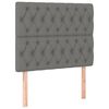 vidaXL Headboard Dark Grey 100x7x118/128 cm Fabric