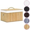 vidaXL Bamboo Storage Boxes 4 pcs