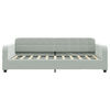 vidaXL Daybed with Trundle without Mattress Light Grey 90x190 cm