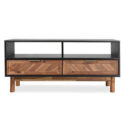 vidaXL TV Cabinet Solid Acacia Wood 100x35x45 cm