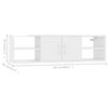 vidaXL Wall Shelf High Gloss White 102x30x29 cm Engineered Wood