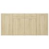 vidaXL Sideboard Sonoma Oak 160x36x75 cm Engineered Wood