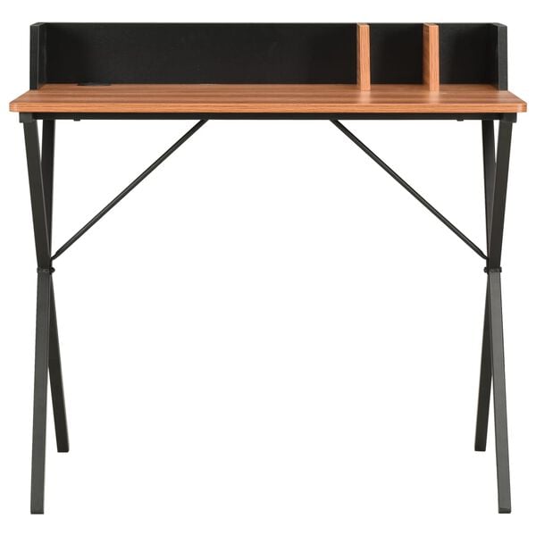 vidaXL Desk Black and Brown 80x50x84 cm
