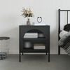 vidaXL Nightstand Black 50x35x60 cm Glass and Steel
