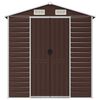vidaXL Garden Shed Brown 191x215x198 cm Galvanised Steel