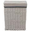 vidaXL Laundry Basket White Willow