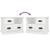 vidaXL Bedside Cabinet High Gloss White 60x39x45 cm