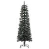 vidaXL Artificial Slim Christmas Tree with Stand Green 120 cm PVC