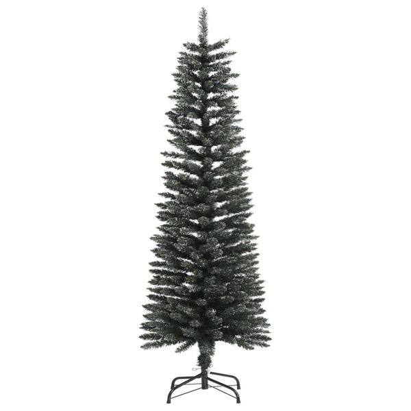 vidaXL Artificial Slim Christmas Tree with Stand Green 120 cm PVC