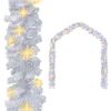 vidaXL Christmas Garland with LED Lights 20 m White