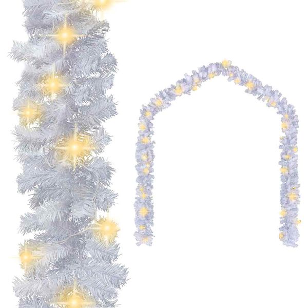 vidaXL Christmas Garland with LED Lights 20 m White