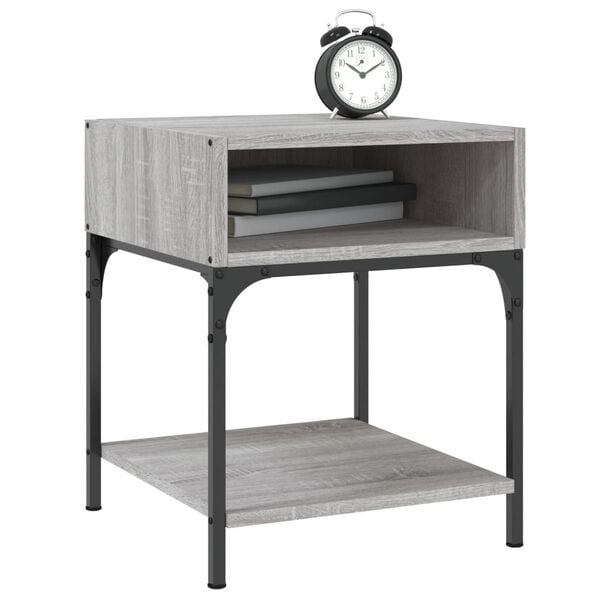 vidaXL Bedside Table Grey Sonoma 40x41x50 cm Engineered Wood