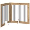 vidaXL Foldable Dog Gate with Stands 2 pcs Artisan Oak 200.5 cm