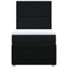 vidaXL Box Spring Bed with Mattress Black King Single Fabric