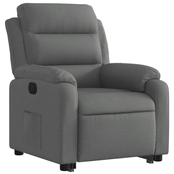 vidaXL Stand up Recliner Chair Dark Grey Fabric