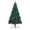 vidaXL Artificial Half Pre-lit Christmas Tree with Ball Set Green 240 cm