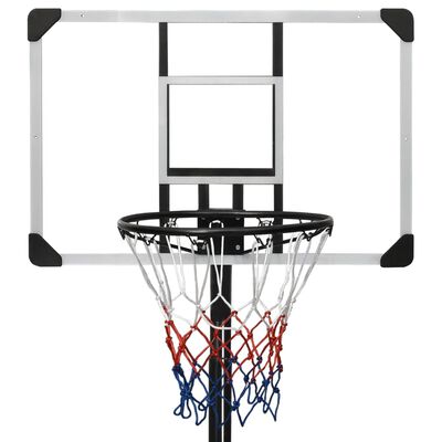 vidaXL Basketball Stand Transparent 235-305 cm Polycarbonate