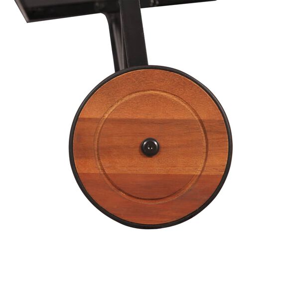 vidaXL Sun Lounger with Steel Legs Solid Acacia Wood